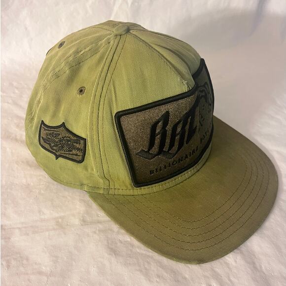 Vintage Bbc Ice Cream Billionaire Boys Club Olive Green Snapbacks Hat Patch Logo - Picture 2 of 16